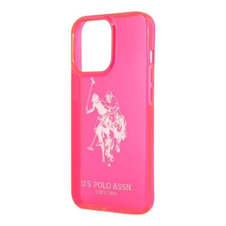 US Polo Assn Full TPU DH Logo Flou Case for iPhone 13 ( 6.1 ) -  Pink