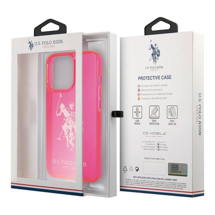 US Polo Assn Full TPU DH Logo Flou Case for iPhone 13 ( 6.1 ) -  Pink