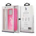 US Polo Assn Full TPU DH Logo Flou Case for iPhone 13 Pro ( 6.1 ) - Pink