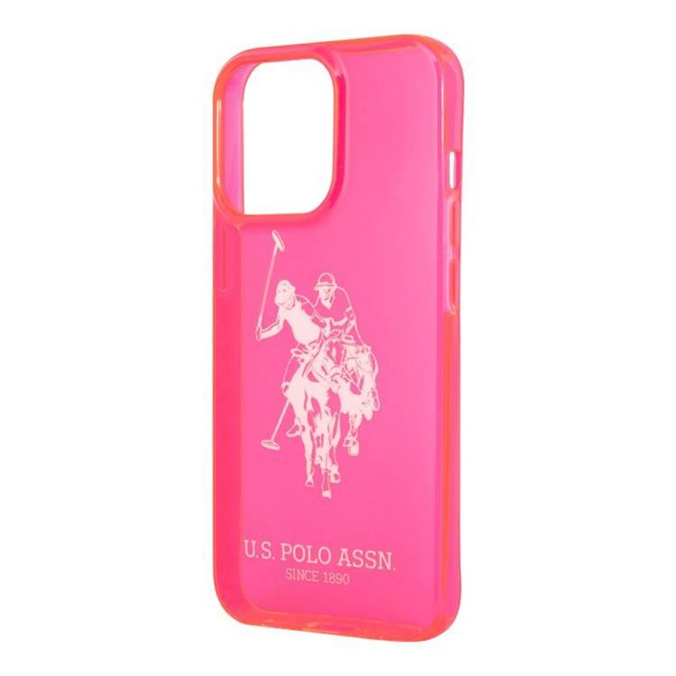 US Polo Assn Full TPU DH Logo Flou Case for iPhone Pro Max ( 6.7 ) - Pink