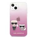 Karl Lagerfeld PC/TPU Hard Case Ikonik Choupette For iPhone 13 (6.1 ) - Pink