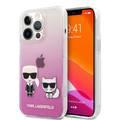 Karl Lagerfeld PC/TPU Hard Case Ikonik Choupette For iPhone 13 Pro Max (6.7 ) - Pink