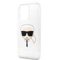 Karl Lagerfeld TPU Full Glitter Karl Head Case For iPhone 13 Pro (6.1 ), Durable, Shockproof, Bumper Protection, Anti-Scratch - Silver