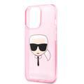 Karl Lagerfeld TPU Full Glitter Karl Head Case For iPhone 13 Pro Max (6.7 ), Durable, Shockproof, Bumper Protection, Anti-Scratch - Pink