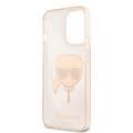 Karl Lagerfeld TPU Full Glitter Karl Head Case For iPhone 13 Pro Max (6.7 ), Durable, Shockproof, Bumper Protection, Anti-Scratch - Gold