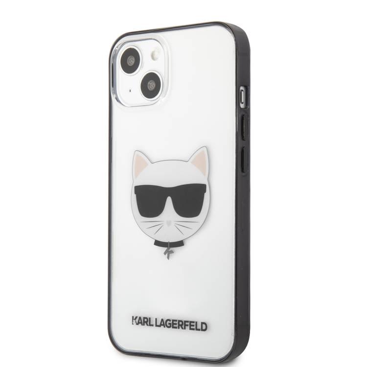 Karl Lagerfeld PC/TPU With Black Outline Choupette Case For iPhone 13 (6.1 ) - Transparent