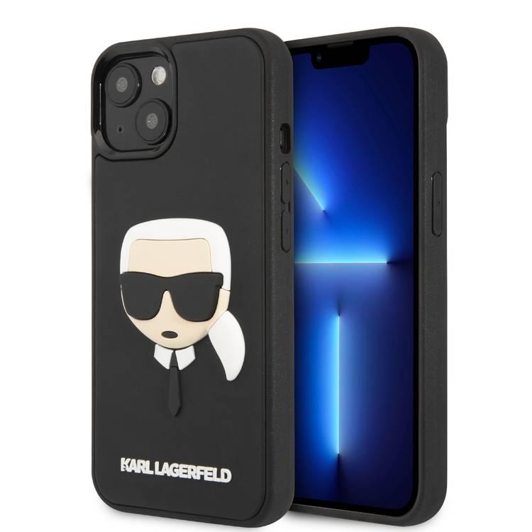 Karl Lagerfeld 3D Rubber Case Karl Head For iPhone 13 (6.1 ) - Black