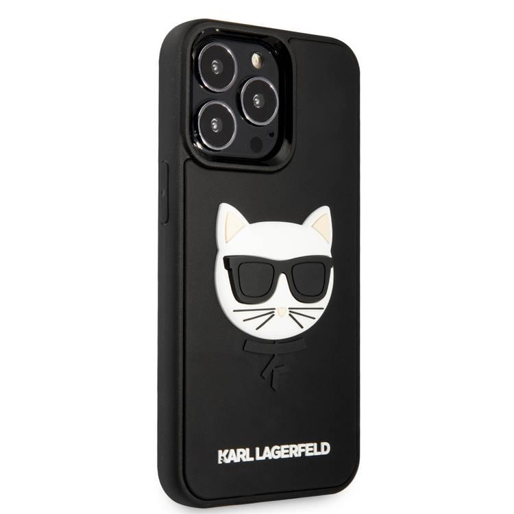 Karl Lagerfeld 3D Rubber Case Choupette Head For iPhone 13 Pro (6.1 ) - Black