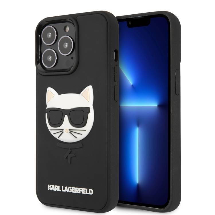 Karl Lagerfeld 3D Rubber Case Choupette Head For iPhone 13 Pro Max (6.7 ) - Black