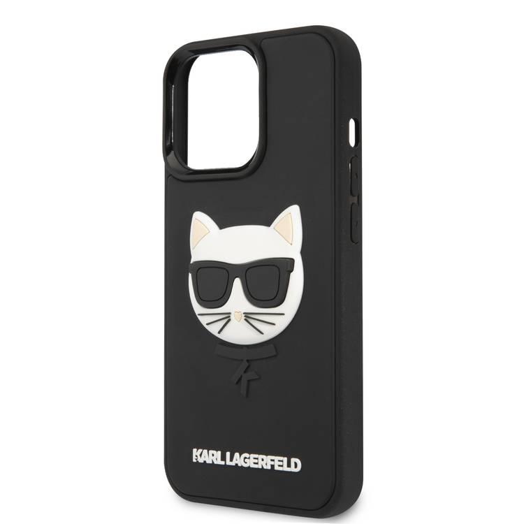 Karl Lagerfeld 3D Rubber Case Choupette Head For iPhone 13 Pro Max (6.7 ) - Black