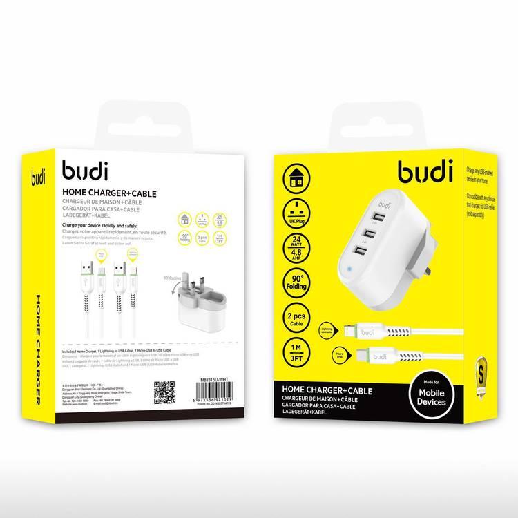 Budi M8J315U-WHT Home Charger + Cable De Maison 24W - White