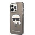 Karl Lagerfeld TPU Full Glitter Karl Head Case For iPhone 13 Pro (6.1"), Durable, Shockproof, Bumper Protection, Anti-Scratch - Black
