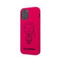 Karl Lagerfeld Silicone Hard Case Outline Ikonik for Apple iPhone 12 / 12 Pro (6.1 ) - Pink