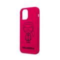 Karl Lagerfeld Silicone Hard Case Outline Ikonik for Apple iPhone 12 / 12 Pro (6.1 ) - Pink