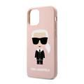 Karl Lagerfeld Liquid Silicone Case Ikonik Full Body for Apple iPhone 12 / 12 Pro (6.1 ) - Pink