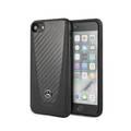 Mercedes-Benz Leather Hard Case with Carbon Fiber for iPhone SE 2 - Black