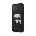 Karl Lagerfeld PU Saffiano Case with Embossed Karl`s Head for Apple iPhone 12 Mini (5.4 ) - Black