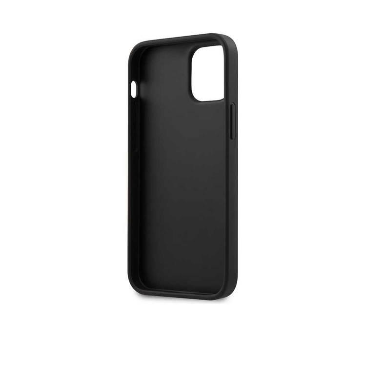 Karl Lagerfeld PU Leather Case Ikonik Outline Embossed and Metal Logo for Apple iPhone 12 Mini (5.4 ) - Black