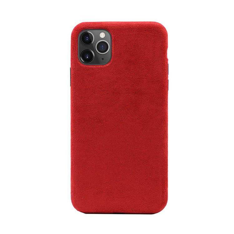 Porodo Alcantara Back Case for iPhone 11 Pro Max - Red