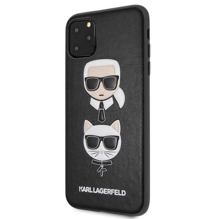 Karl Lagerfeld Choupette PU Embossed Hard Case for Apple iPhone 11 Pro Max - Black