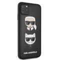 Karl Lagerfeld Choupette PU Embossed Hard Case for Apple iPhone 11 Pro Max - Black