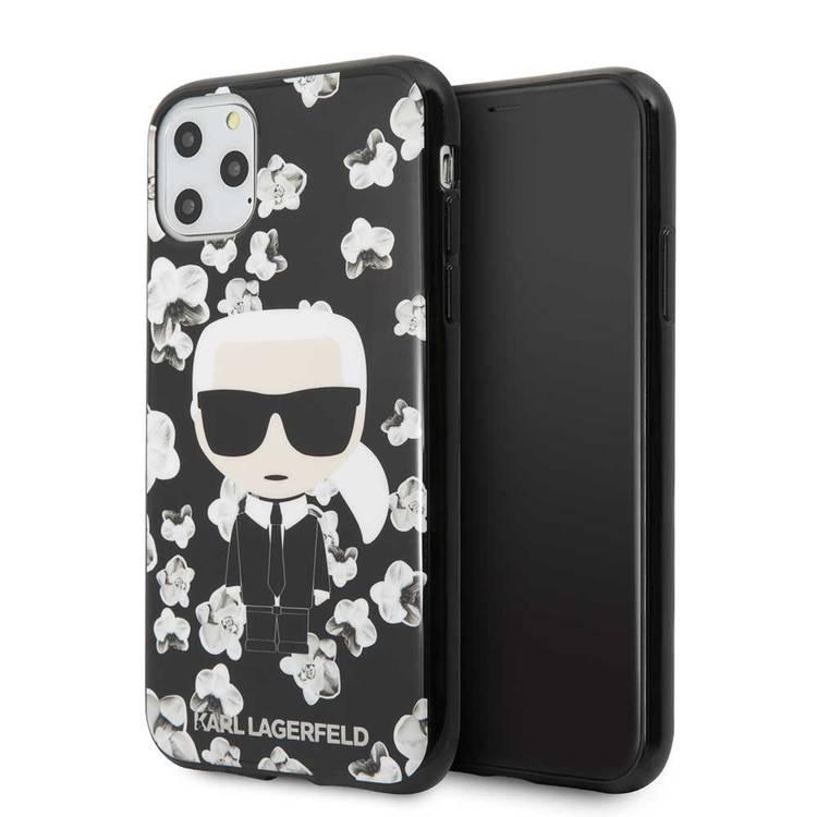Karl Lagerfeld Flower Iconic TPU Case for Apple iPhone 11 Pro - Black