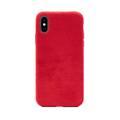 Porodo Alcantara Back Case for iPhone Xs Max - red