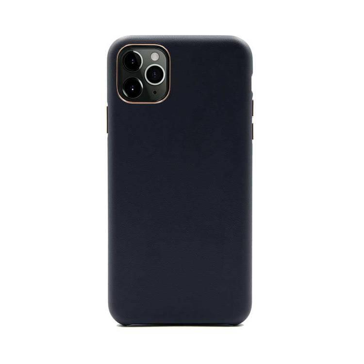 Porodo Classic Leather Back Case For iPhone  11 Pro - Blue