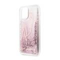 Karl Largefeld Transparent Glitter Signature For iPhone 11 Pro - Rose Gold