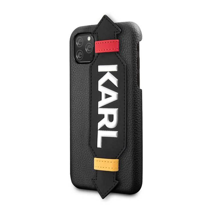 Karl Lagerfeld PU Hard Case with Strap iPhone 11 Pro - Black