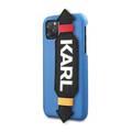 Karl Lagerfeld PU Hard Case with Strap iPhone 11 Pro - Blue