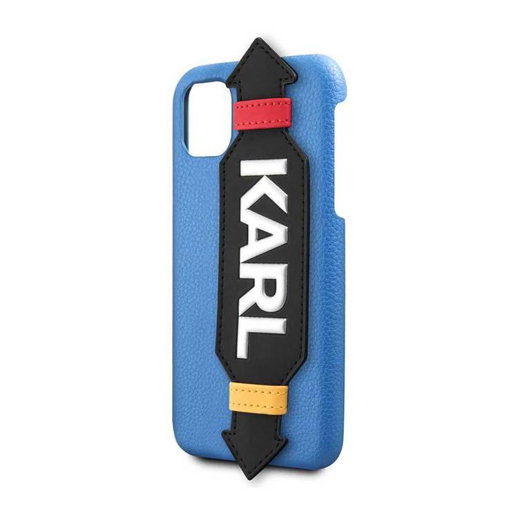 Karl Lagerfeld PU Hard Case with Strap iPhone 11 Pro - Blue