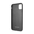 Mercedes-Benz Hard Case Quilted Perforated Genuine Leather For iPhone 11 Pro Max - Black