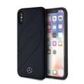 Mercedes-Benz New Organic I Genuine Leather Hard Case for iPhone X - Black