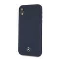 Mercedes-Benz Silicon Case with Microfiber Lining for iPhone Xr - Navy Blue