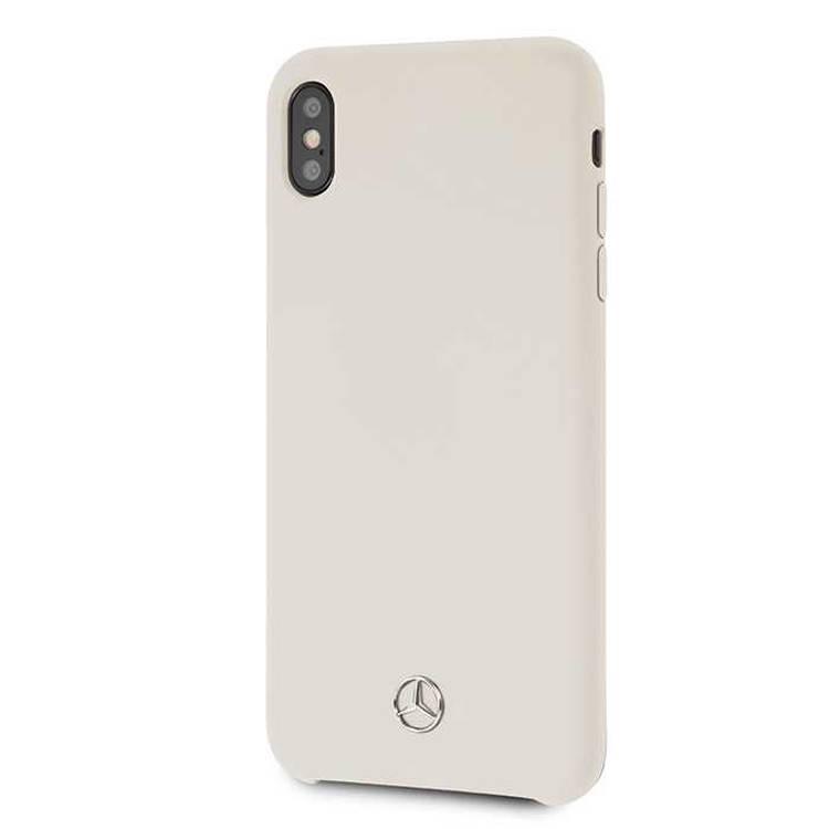 CG MOBILE Mercedes-Benz Silicone Phone Case with Microfiber Lining for iPhone Xs Max Officially Licensed - Beige