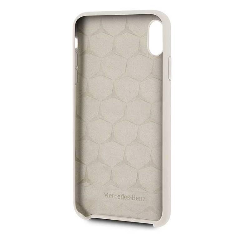 CG MOBILE Mercedes-Benz Silicone Phone Case with Microfiber Lining for iPhone Xs Max Officially Licensed - Beige