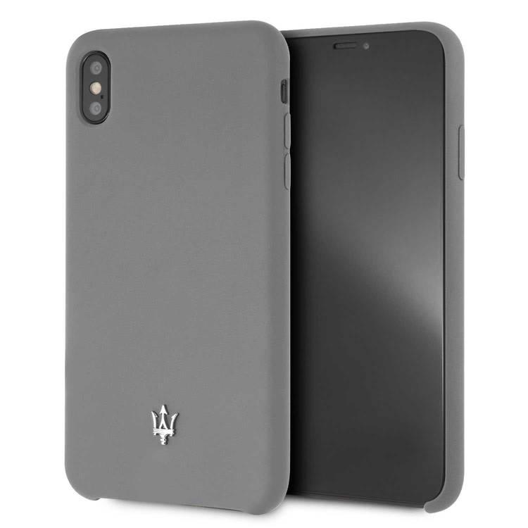 Maserati Silicone Hard Case for Apple iiPhone Xs Max- Grey