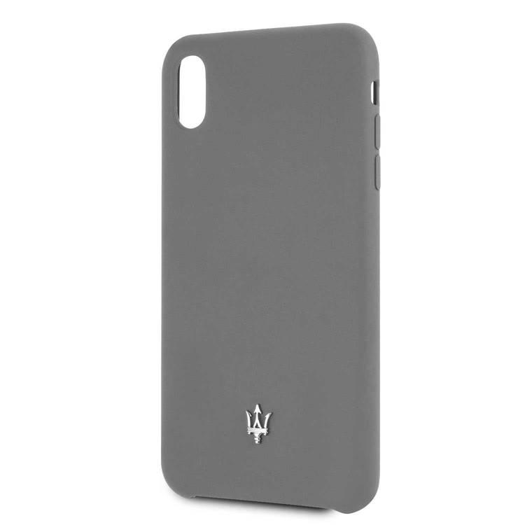 Maserati Silicone Hard Case for Apple iiPhone Xs Max- Grey