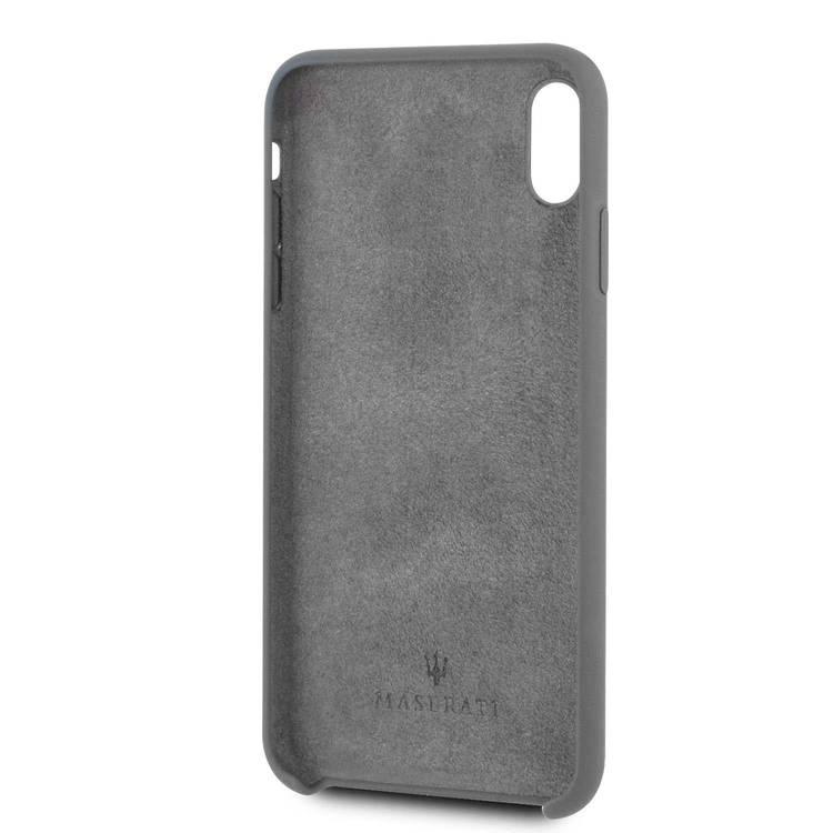 Maserati Silicone Hard Case for Apple iiPhone Xs Max- Grey