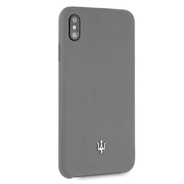 Maserati Silicone Hard Case for Apple iiPhone Xs Max- Grey