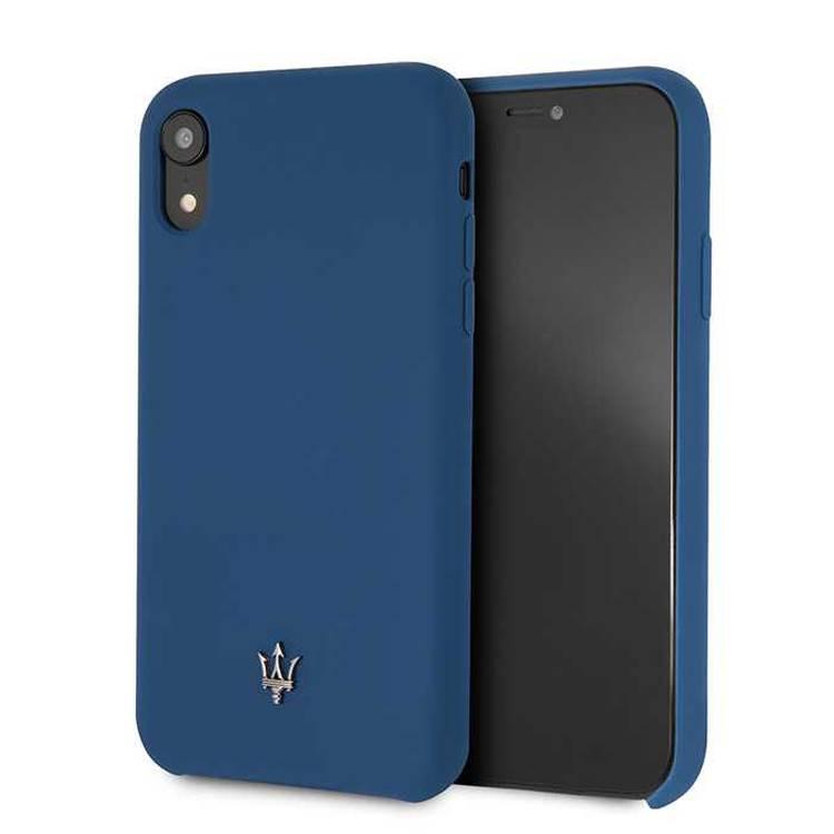 Maserati Silicone Hard Case for Apple iPhone Xr - Navy