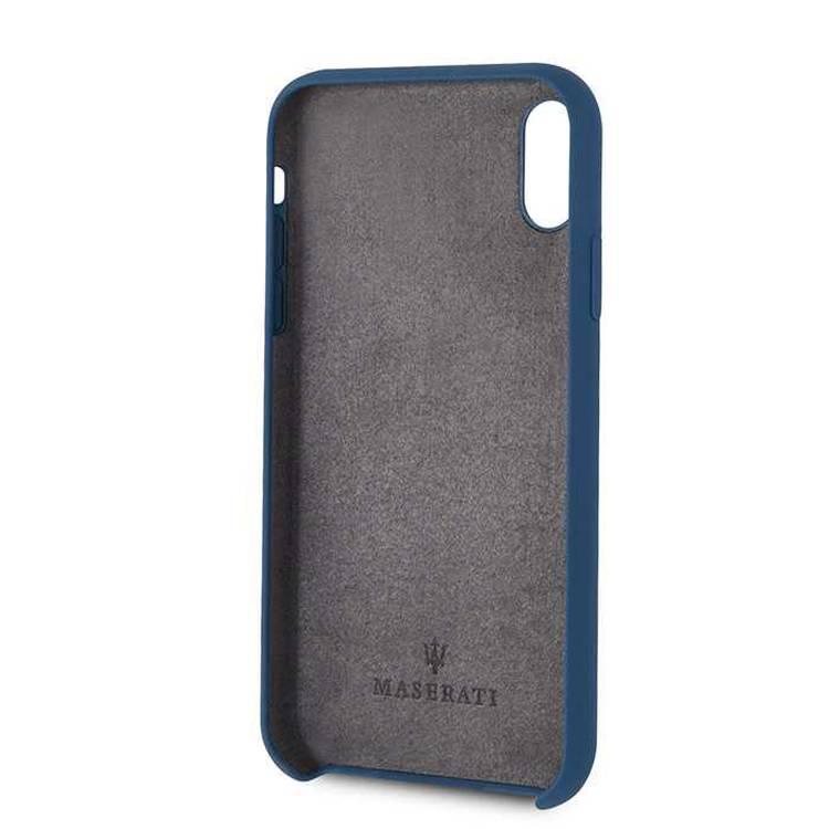 Maserati Silicone Hard Case for Apple iPhone Xr - Navy