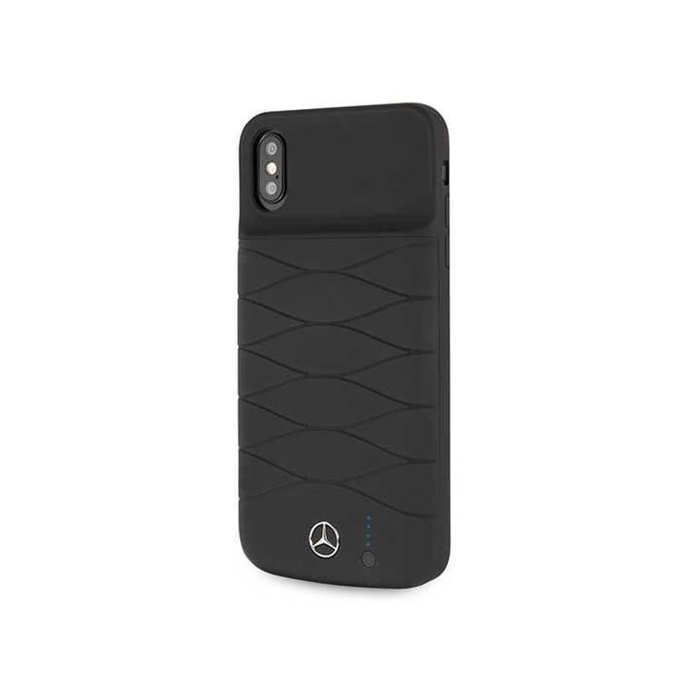 Mercedes-Benz Full Cover Power Case 4000mAh ( Rubber Finish ) for iPhone Xs Max - Black