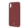 CG MOBILE Mercedes-Benz Silicone Phone Case with Microfiber Lining for iPhone Xr Officially Licensed - Red