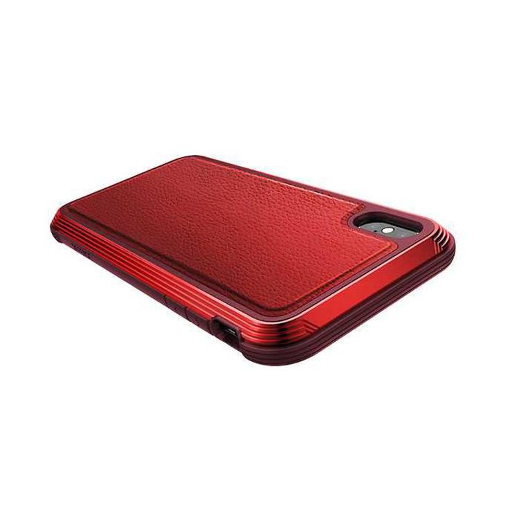 X-Doria Defense Lux Phone Case Compatible for iPhone Xs Max (6.5") Suitable with Wireless Charging - Red