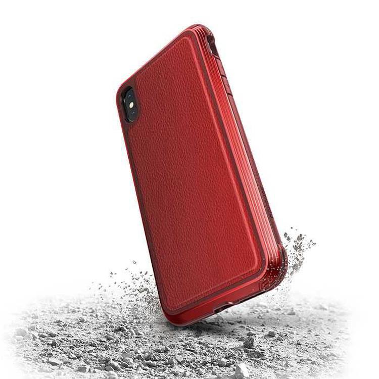 X-Doria Defense Lux Phone Case Compatible for iPhone Xs Max (6.5") Suitable with Wireless Charging - Red