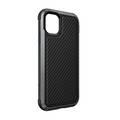 X-Doria Defense Lux Phone Case Compatible for iPhone 11 (6.1") Suitable with Wireless Charging - Black Carbon