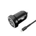 Porodo Dual Port Mini Car Charger 4.8A - Black