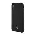 CG MOBILE Mercedes-Benz Silicone Phone Case with Microfiber Lining for iPhone X Officially Licensed - Black